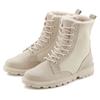Stiefelette VIVANCE "Stiefel, Boots", Damen, Gr. 44, beige, Obermaterial: 100% Lederimitat. Futter: 100% Textilmaterial. Decksohle: 100% Textilmaterial. Laufsohle: 100% Synthetik, unifarben, casual, Schuhe, mit Warmfutter VEGAN