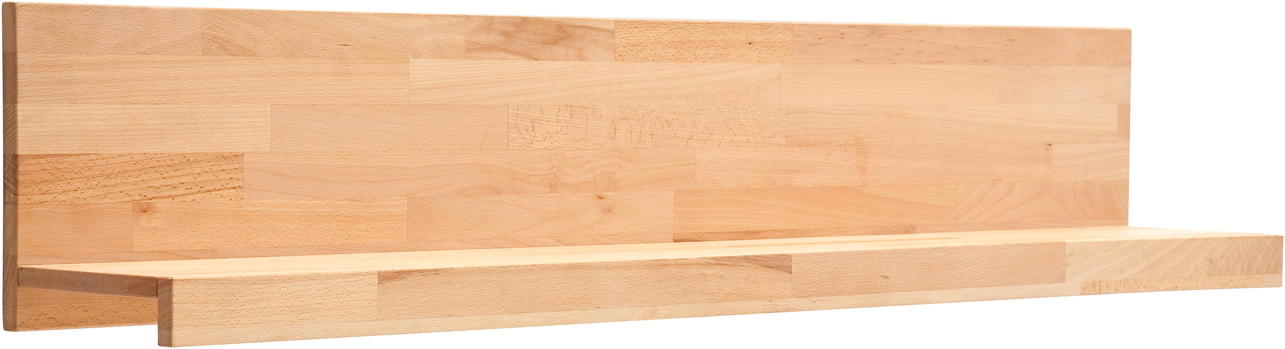 Wandboard MCA LIVING "Fenja Wandpaneel, Wandregal, Regal, Regal mit Boden", kernbuchefarben, B:150cm H:27cm T:22cm, Massivholz, Regale, Wandboard, Massivholz, Kernbuche, 1 Boden mit Blende, Breite 150 cm