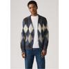 Strickjacke LEVI'S, Herren, Gr. S, jaime geo argyle vin, Strick, Obermaterial: 51% Polyacryl, 36% Polyester, 7% Wolle, 6% sonstige Fasern, Rautenmuster, casual, bequem normal, V-Ausschnitt, Langarm Bündchen, Strickjacken, Legere Passform,...