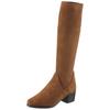 Stiefel CAPRICE, Damen, Gr. 41, XS-Schaft, braun (cognac), Textil, elegant, Schuhe, Blockabsatz, Schlupfstiefel mit Stretch-XS-Schaft in schmaler Form