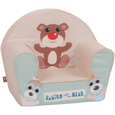 Sessel KNORRTOYS "Babies and the bear", beige, Sessel, Kinder, Baumwolle, B/H/T: 51cm x 42cm x 34cm, für Kinder; Made in Europe, B:51cm H:42cm T:34cm Image