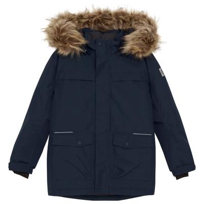 Color Kids - Kid's Parka with Fake Fur - Parka Gr 98 blau Image