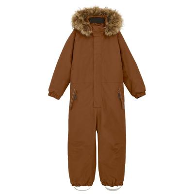 Color Kids - Kid's Coverall with Fake Fur - Overall Gr 134 braun Image