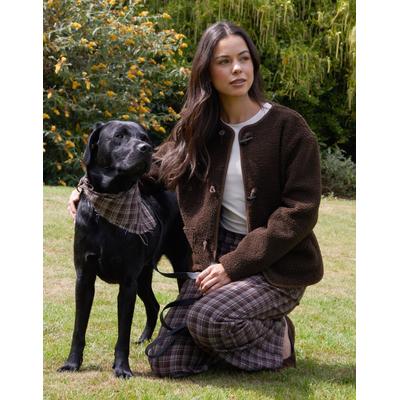Chocolate Brown Fleece Borg Toggle Jacket