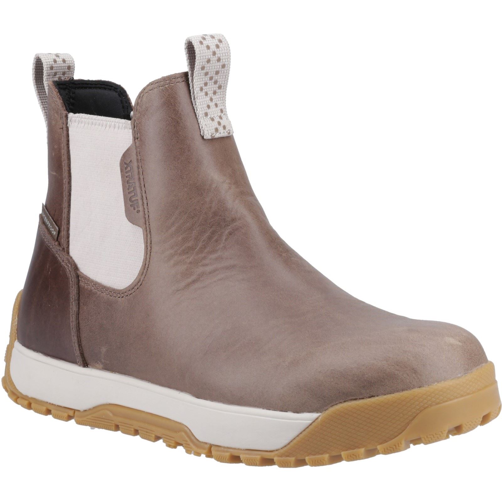 XTRATUF Knöchel-Deckstiefel aus Leder, Wellington-Stil - Grau