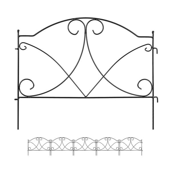 relaxdays 6er-Set Beetzaun Antik-Motiv Image