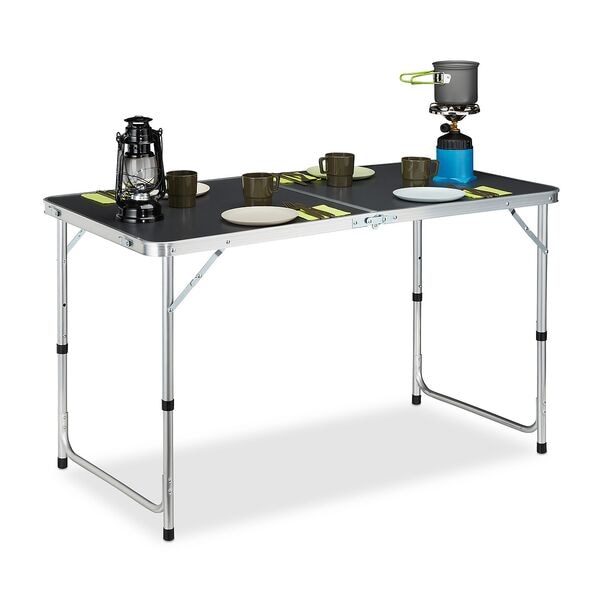 relaxdays Klappbarer Campingtisch grau Image