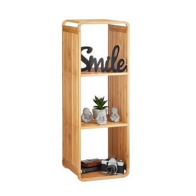 relaxdays Bambus Regal mit 4 Ablagen 96 x 33 x 33 cm Image