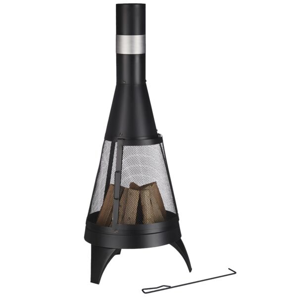 relaxdays Terrassenofen mit Funkenschutz Image