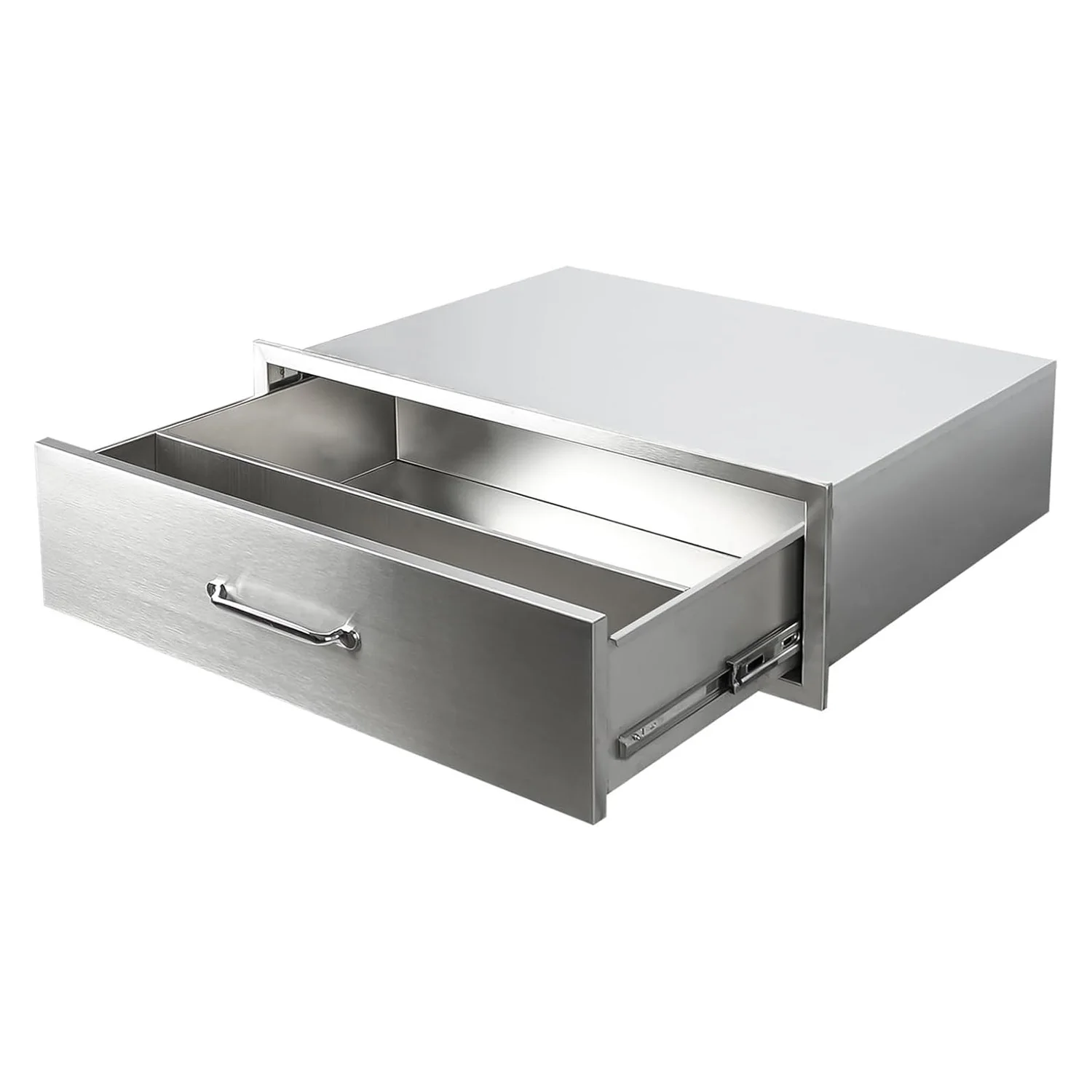 Tiroir de cuisine extérieur en acier inoxydable, tiroir de barbecue encastré, tiroirs d