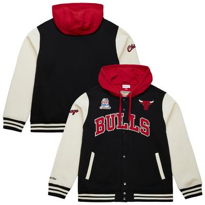 Chicago Bulls Mitchell & Ness Courtside Fleece Vintage Jacke – Herren Image