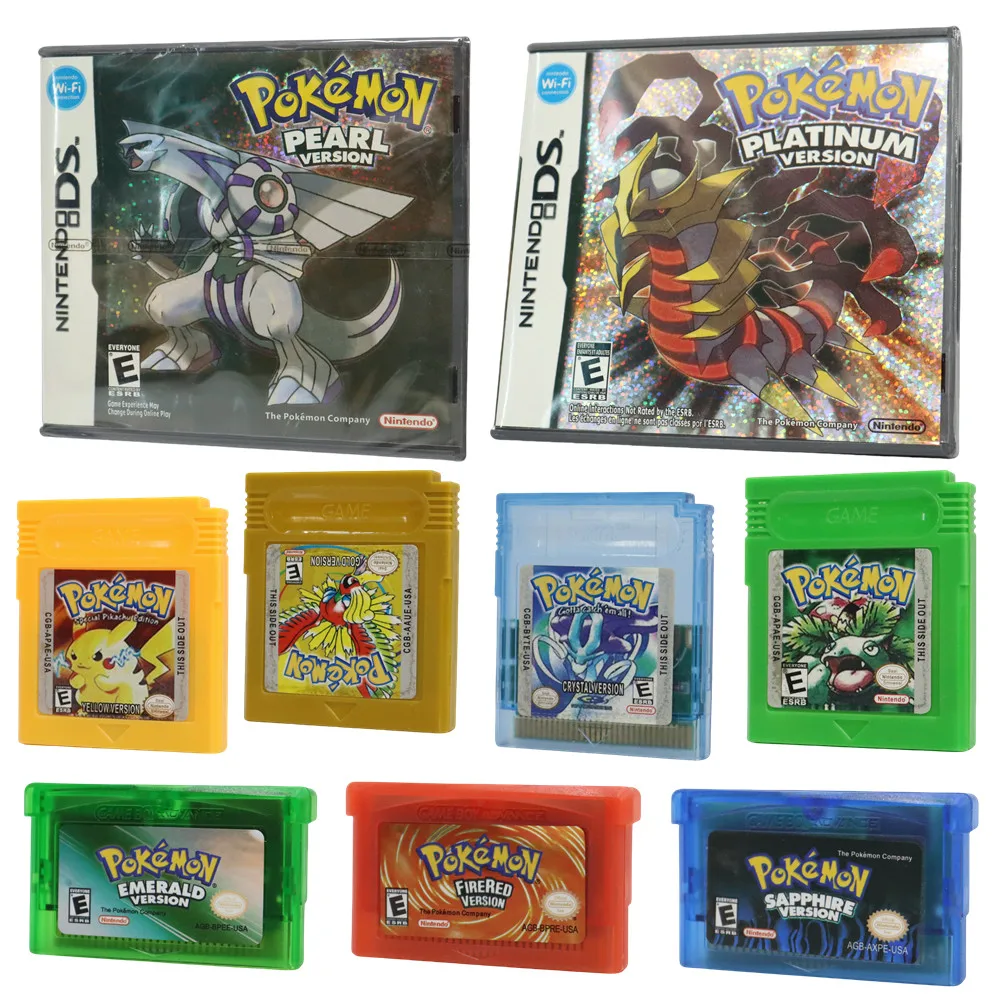 DS R4 carte de jeu Pokemon DS carte PEARL platine Version anglaise Console de jeu vidéo pour DS 3DS NDSi NDS Lite