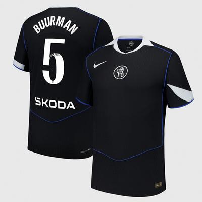Chelsea Nike Dri Fit Adv Ausweichtrikot 2025-26 mit Aufdruck Buurman 5 Image