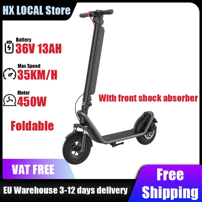 Scooter elettrico pieghevole HX X11 450W 13AH 36V 35 km/h Scooter per adulti E Scooter autobilanciante da 10,0 pollici