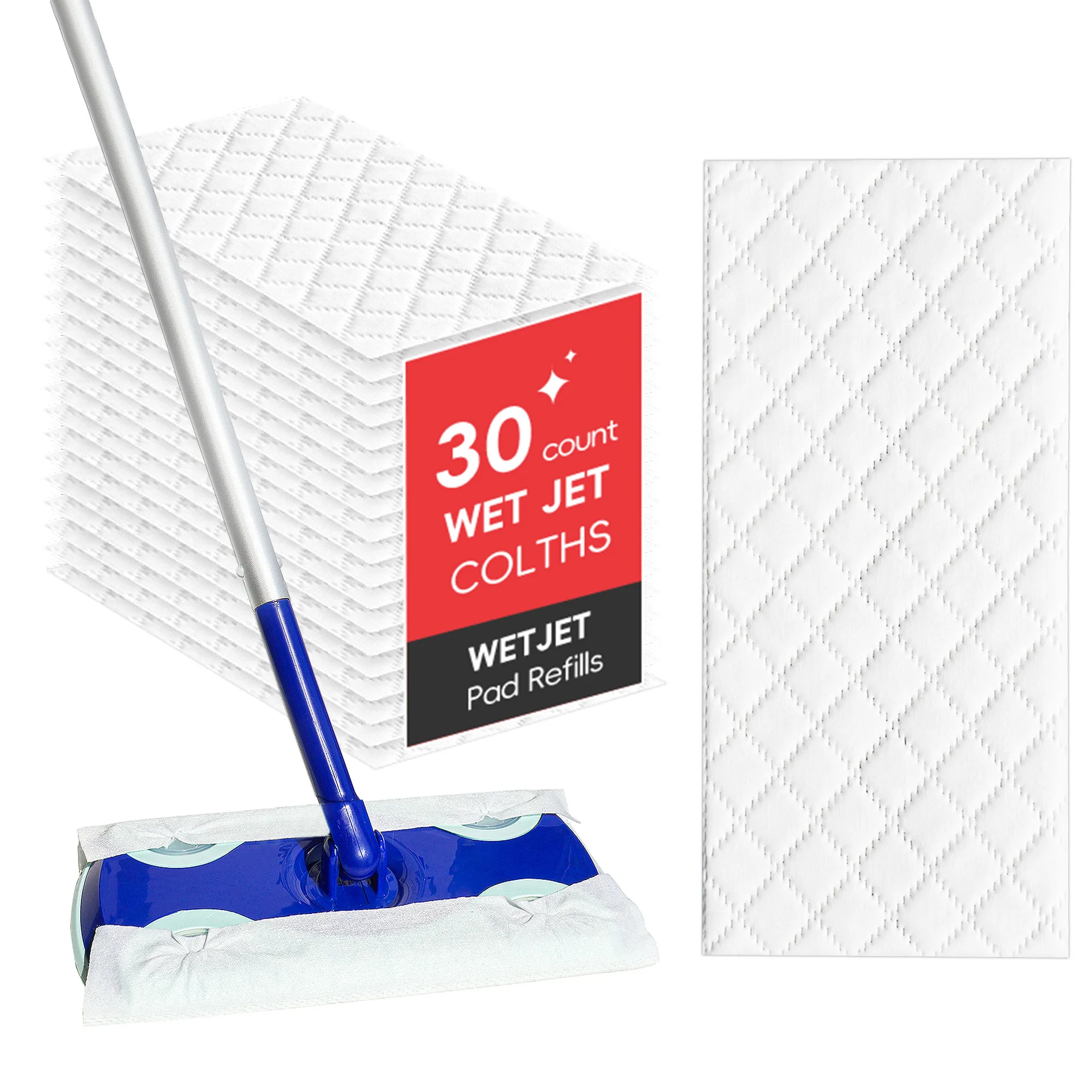 30/60 PCS Einweg Mopp Pads Für Swiffer Mop Ersatz Pads Und Swiffer WetJet Mopp Kopf Zubehör Für Boden Wischen Image