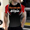 Männer Kawasaki Motorrad 3D Gedruckt Racing T-Shirt männer Personalisierte Hip Hop Straße Lose Große Größe Kawasaki Marke Kleidung
