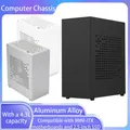 Mini scheda madre ITX Scheda grafica indipendente da gioco Alimentatore 1U Custodia da tavolo per telaio per computer portatile in lega di alluminio