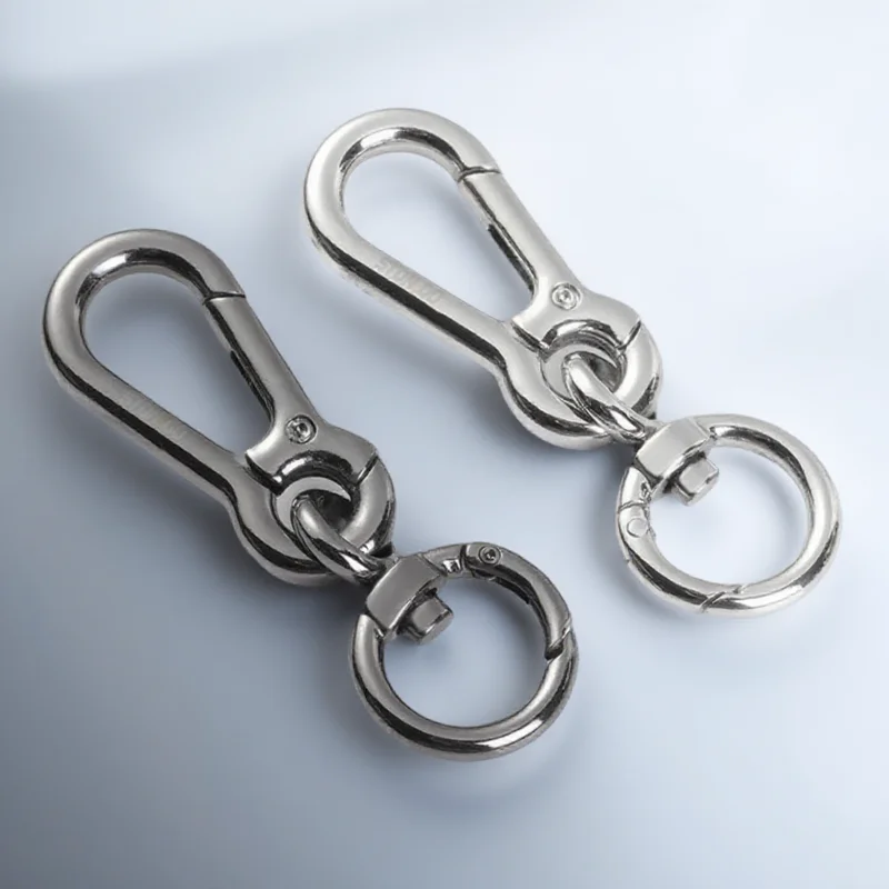Schlüsselanhänger mit Karabinerhaken aus Zinklegierung und Karabinerhaken, Schnellverschluss-Schlüsselanhänger für Autozubehör, langlebiger Schlüsselhalter Image