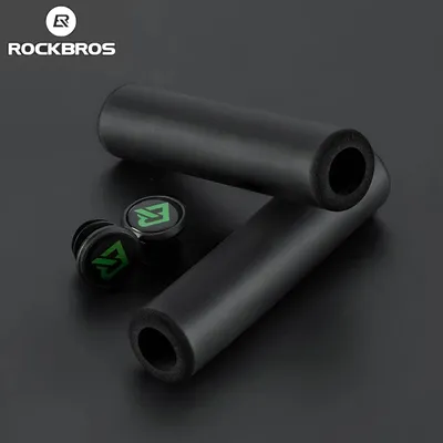 2025 New ROCKBROS Cycling Grips Bicycle Grips MTB Silicone Sponge Handlebar Grips Bike Bicycle Handlebars Ultraight
