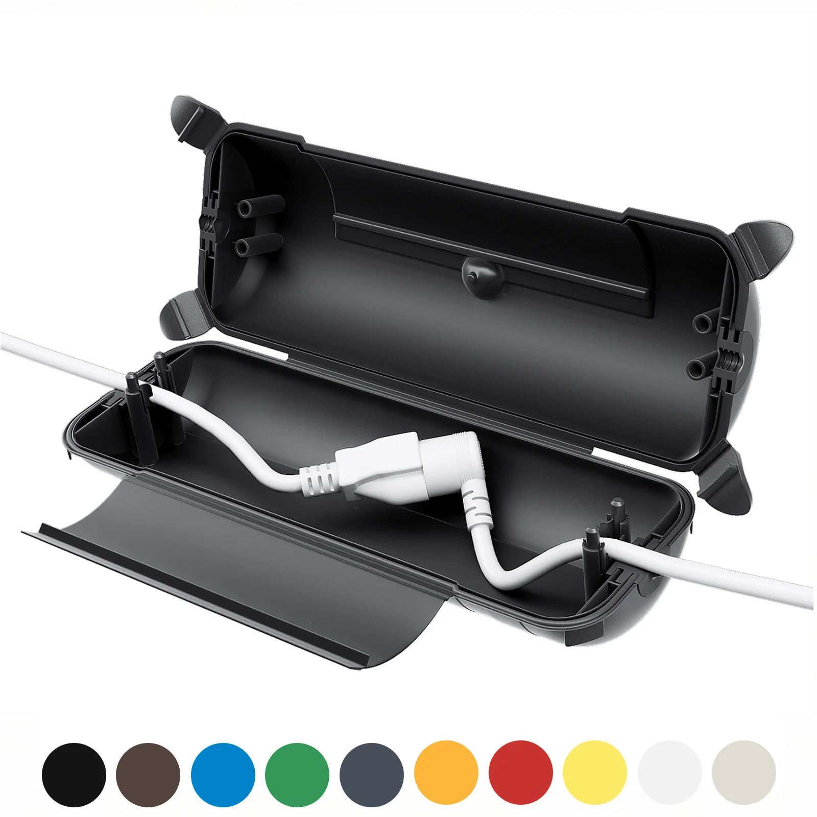 Abdeckung für elektrische Verlängerungskabel, Anschlussdose für den Außenbereich, Sicherheitsdichtungsgehäuse zum Schutz von Verlängerungskabeln, Lichtleiste Image