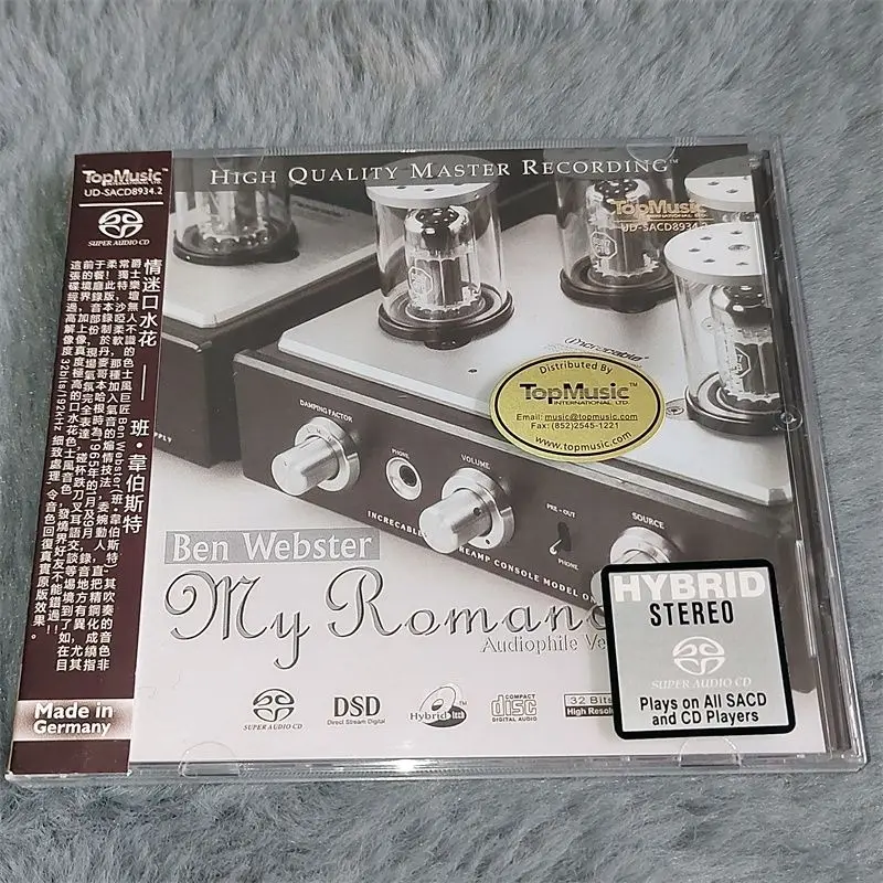 Sassofono jazz Ben Webster CD musicale Il mio album romantico Registrazione musicale a luce blu Cosplay Walkman Auto Bande sonore Collezione di scatole Regalo