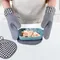 Cucina da forno guanti in silicone resistenti alle alte temperature e impermeabili forno a microonde guanti da forno ispessiti e resistenti al calore