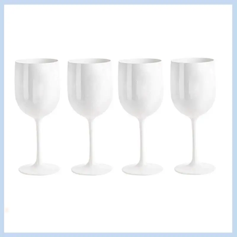 MLGB-4Pcs Legante und unzerbrechliche Weingläser, Weingläser aus Kunststoff, sehr bruchsichere Weingläser Image
