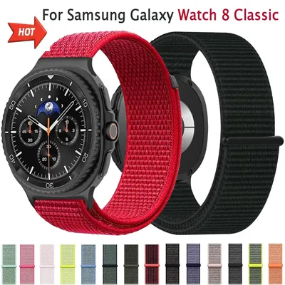 Nylon Sports Strap For Samsung Galaxy Watch 8 Classic 46mm Smartwatch Accessories Wristband Bracelet Galaxy Watch 8 40/44mm Band