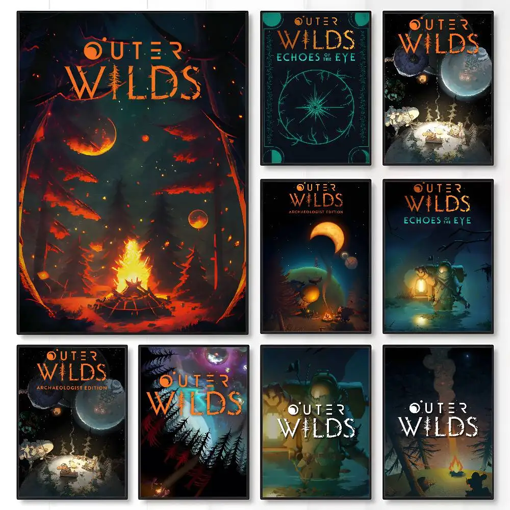 Beliebtes Abenteuerspiel O-Outer Wilds Poster Hochwertige Wohnheim Wohnzimmer Ästhetische Wanddekoration Malerei Aufkleber Geschenk Image