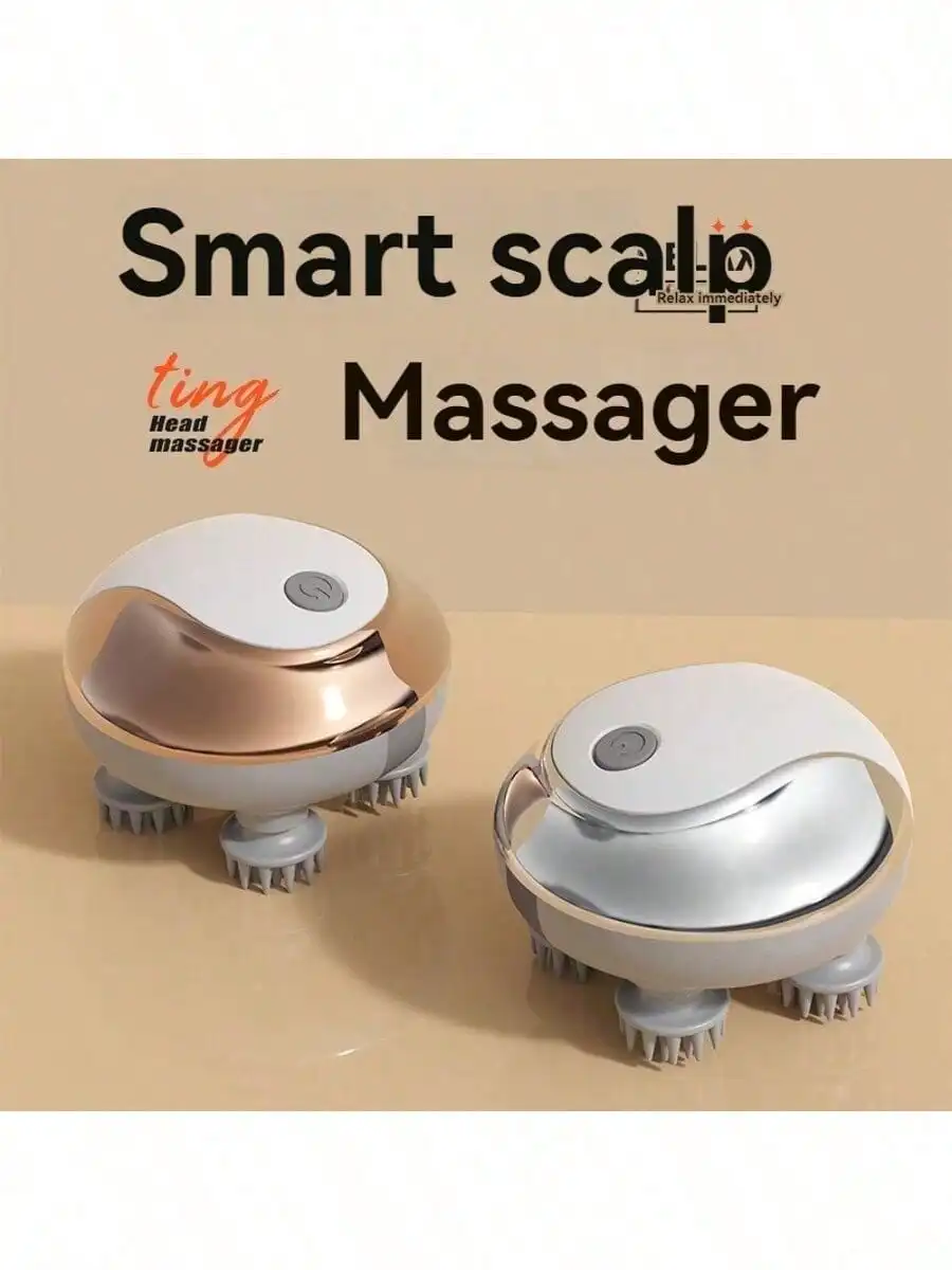 Kopfmassagegerät, greifende Kopfmassageklaue, Kopfmassagegerät, beruhigende Kopfschmerzen, vollautomatisches elektrisches Kopfhautmassagegerät Image