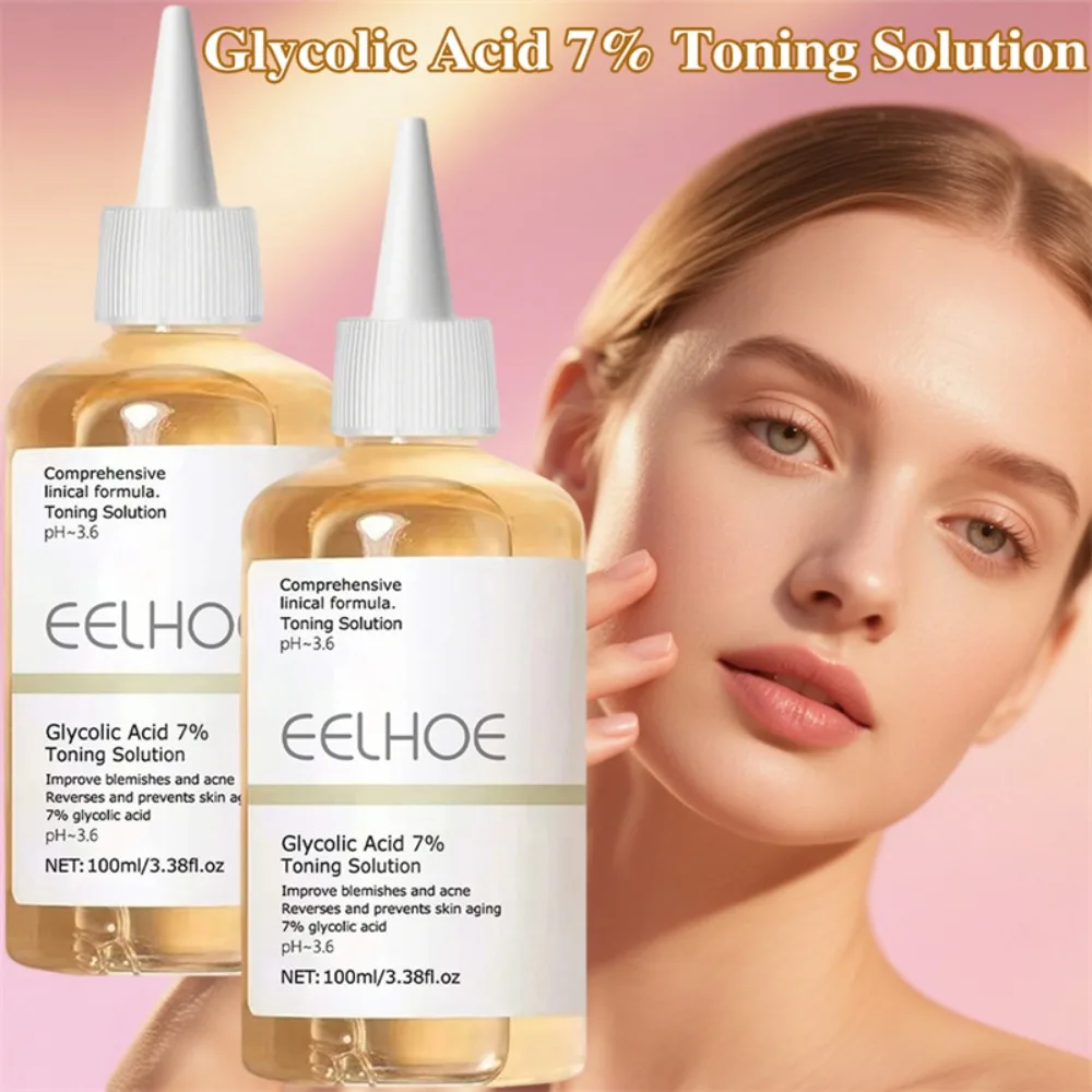 Glykolsäure, 7 % Tonisierungslösung, Akne-Entferner, Gesichtspflege, Straffung, Befeuchtung, Glykolsäure, sanfter Ton, Peeling-Toner, 1/2 Stück Image