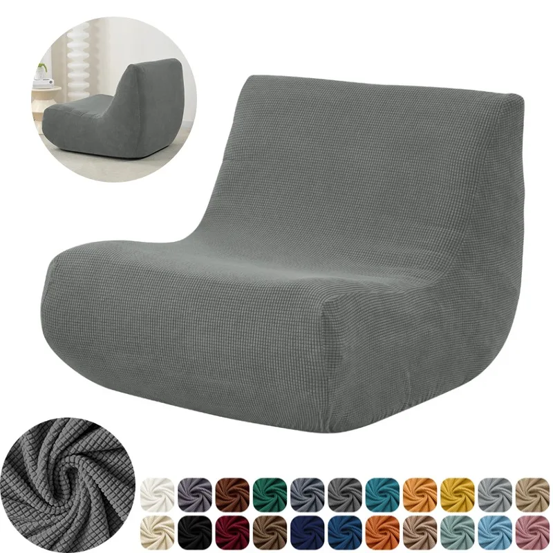 Jacquard Stretch Armloser Sofabezug Wohnzimmer Boden Lounge Einzelcouchbezug All-Inclusive Copri Divano Fundas Para Sillones