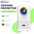 Woopker 4K Android 13 Proiettore portatile H1P 400ANSI 2.4G e 5G Dual WiFi BT5.0 Teatro esterno Batteria 3200mAh Proiettore HD 720P