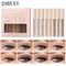 QIBEST Matte Nude Liquid Eyeshadow Set Blush Dual Purpose Velvet Eyeshadow Purple Green Long Lasting Eye Shadow Cosmetics Tools