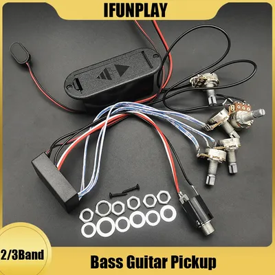 2/3 Band Eq Equalizer Preamp Circuit Active Bass Pickup with Control Knobs Guitar Pickup Control System