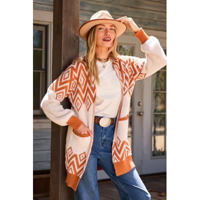 Mulled Cider Geo Cardigan