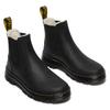 Chelseaboots DR. MARTENS "Embury WL", Herren, Gr. 47, schwarz, Leder, unifarben, casual, Schuhe, Blockabsatz, Stiefelette, Schlupfschuh mit praktischer Anziehlasche