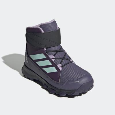Wanderschuh ADIDAS TERREX "SNOW CF CLIMAWARM WINTERSCHUHE KINDER", Gr. 38, aurora plum, semi flash aqua, powder plum, Textil, Synthetik, sportlich, Schuhe, Winterboots Image
