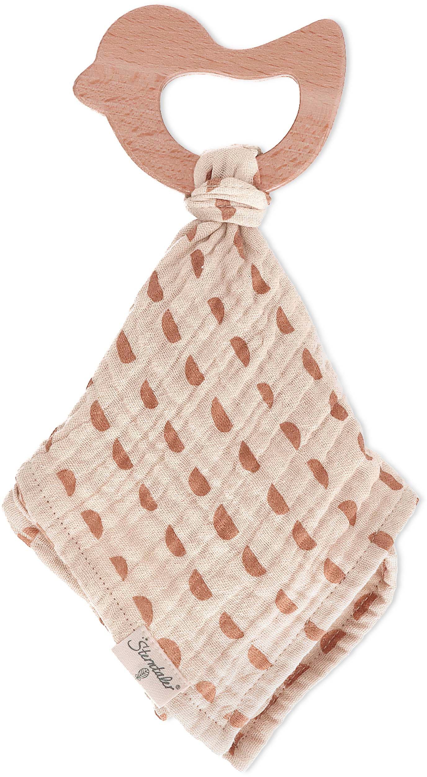 Schmusetuch STERNTALER "Stay true to nature, Enna+Otti, beige", Baby, beige, Baumwolle, Schnuffeltücher, Mit Beißring aus Holz Image