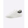 Sneaker HEINE, Damen, Gr. 40, blau (weiß, marine), Leder, Rindsleder, Rindsleder, modisch, Schuhe