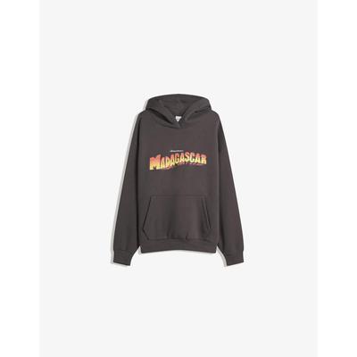 Bershka Madagascar Hooded Sweater Women Xs Dark Grey