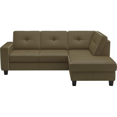 Ecksofa PLACES OF STYLE "Varese", grün (olive), B:226cm H:91cm T:170cm, Sofas, wahlweise mit Bettfunktion und Bettkasten Image