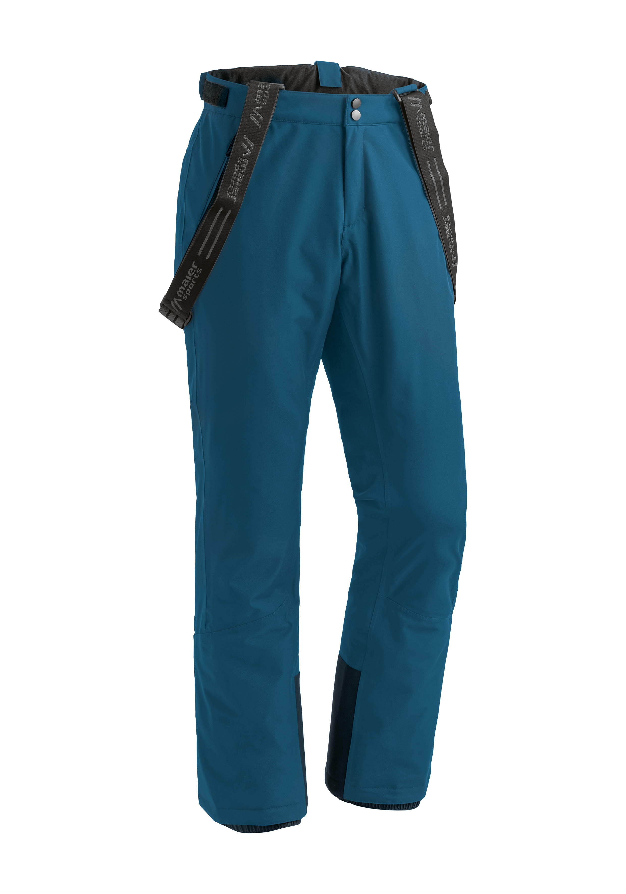 Skihose MAIER SPORTS "Anton slim 2.0", Herren, Gr. 52, Normalgrößen, blau (saphirblau), 100% Polyester, Hosen, Herren Schneehose mit Hosenträgern, wind/wasserdicht, Slim Fit Image