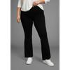 Bootcuthose LAURA SCOTT CURVE, Damen, Gr. 22, K + L Gr, schwarz, Milano Rib, Obermaterial: 65% Viskose, 30% Polyamid, 5% Elasthan, unifarben, Basic, sehr figurbetont lang, Hosen, aus bequemen Jersey im Jeggings-Look - GROSSE GRÖSSE