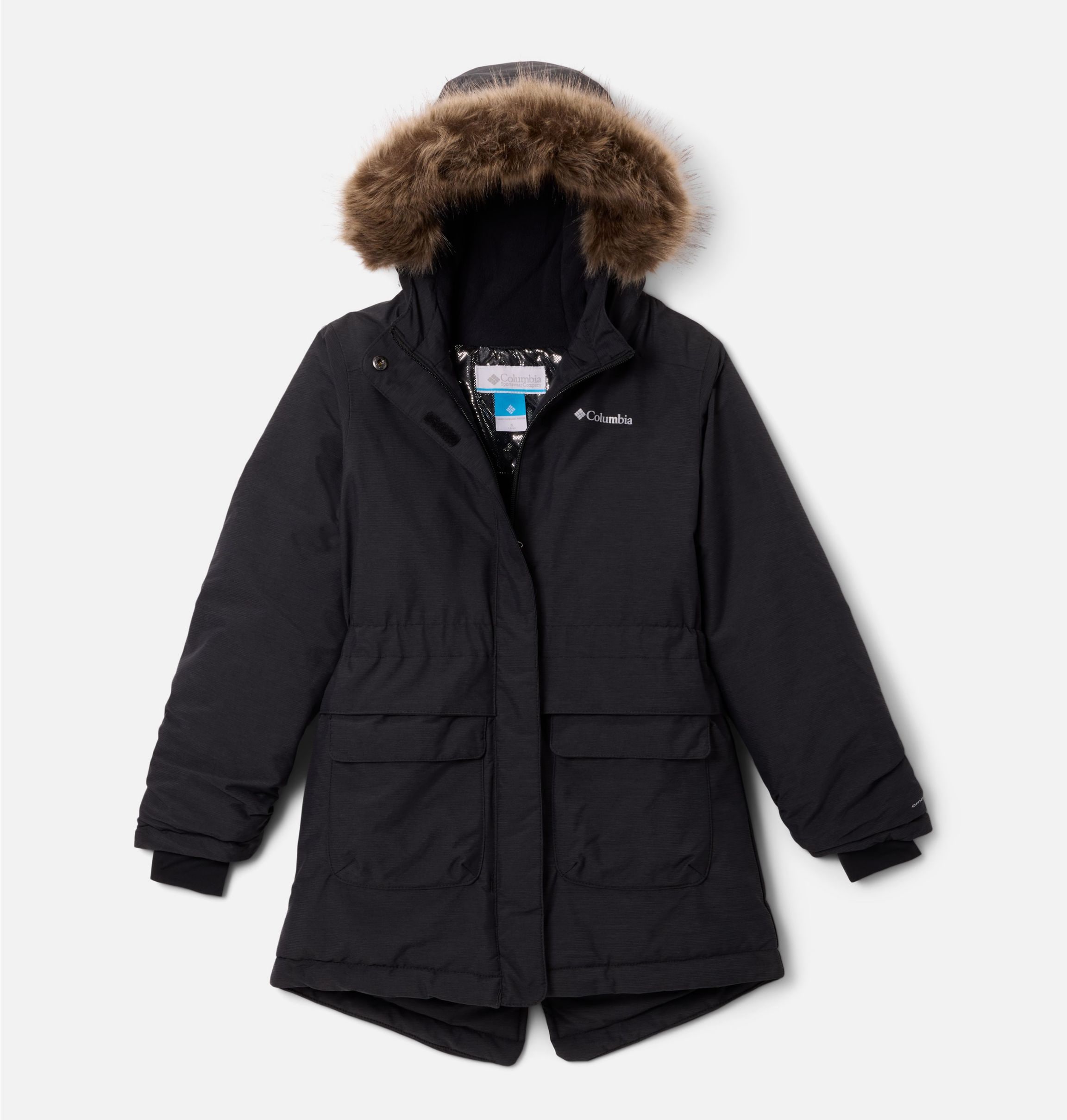 Parka COLUMBIA "NORDIC STRIDER II JACKET", Kinder, Gr. XL (164/170), schwarz, Obermaterial: 72% Nylon, 28% Polyester. Wattierung: 100% Polyester, Sportlich, Jacken Image