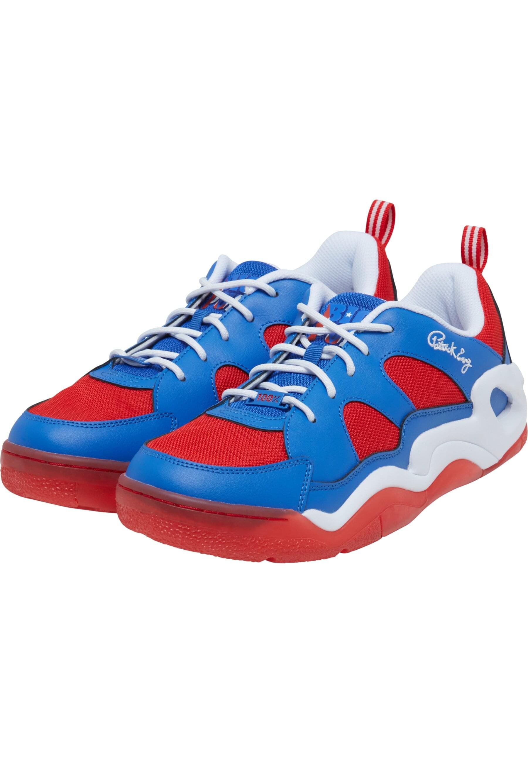 Trainingsschuh EWING "Ewing EWING RLW Big Pun 100% Percent", Gr. 11, weiß (dazzeling blau, fiery rot, weiß), Leder, Schuhe
