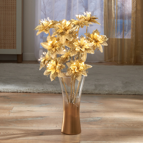 LED-Christsternzweige goldfarben 2er-Set Image