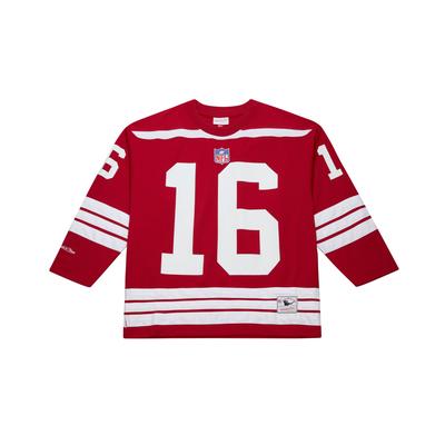 Herren Mitchell & Ness Joe Montana Scarlet San Francisco 49ers Maxxed Out Fashion Hockey-Trikot Image