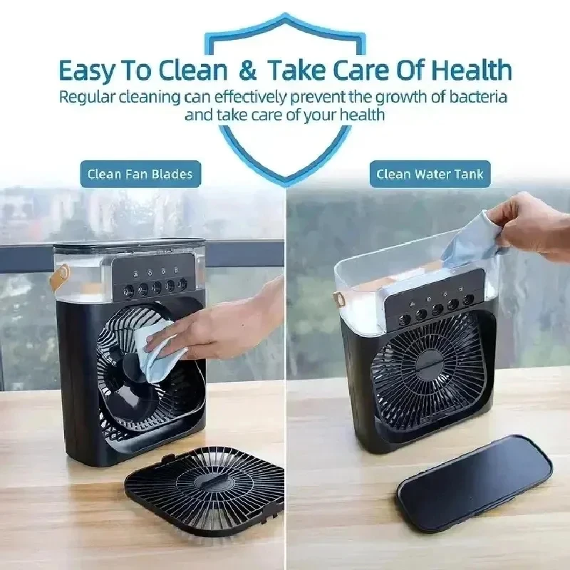 Humidificateur Portable ventilateur climatiseurs USB ventilateur électrique LED veilleuse eau brume amusant 3 en 1 refroidisseur d