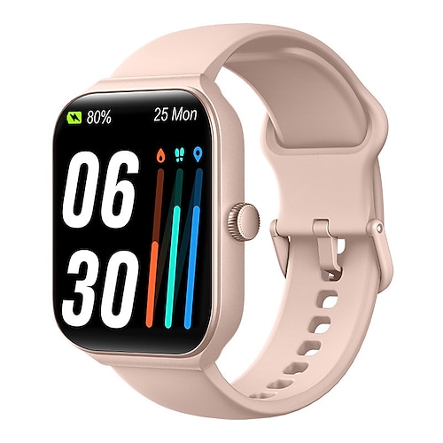 IDW16 Smartwatch 1.95 Zoll Smartwatch Fitnessuhr Bluetooth Schrittzähler Anruferinnerung Fitness-Tracker Kompatibel mit Android iOS Herren Langer Standby Freisprechanrufe Wasserdicht IP 67 42,5 mm Image